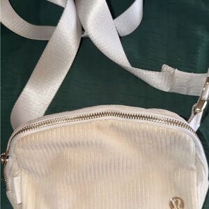 lululemon athletica Ivory Corduroy Crossbody Bag